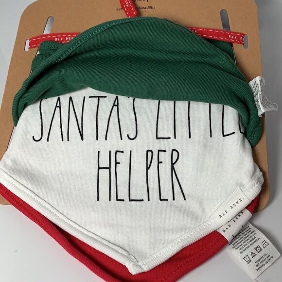 New Rae Dunn Baby Christmas bibs set of 3. - Picture 2 of 4